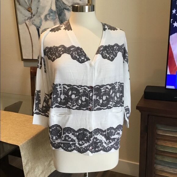 LOVE COUTURE CARDIGAN WHITE OFF SIZE L - Picture 3 of 8